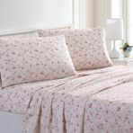 Modern Threads Baskılı 4 Parça Ekstra Yumuşak Yatak Çarşafları ve Yastık Kılıfı Seti, 40,64 cm'ye Kadar Derin Cepli Yatağa Kaşmir Gül Kraliçesi