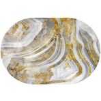 Modern Turuncu Oval Halı 70 x 120 cm Şık Desen Koridor Mutfak Oturma Odası Yemek Odası Yatak Odası Çamaşır Odası Gri Sarı Vurgulu Kanepe ve Yatak için Halı