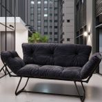 Modern Yataklı Ikili Kanepe – Mekanizmalı Çekyat Koltuk, Ergonomik ve Estetik Tasarım, Füme