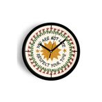 Modern Yazılı Tasarım - You Are Not Late Duvar Saati - 35cm - Önü Camlı Siyah Kasa, JH0036S35SKP