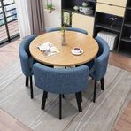 Modern Yemek Masası Sandalyeleri 4'lü Set Ev, Ofis veya Konferans Odası için Mükemmel, Şık Sehpa ve Sandalye Kombo Yemek veya Balkon için Kombo Konfor ve Eğlence için Kompakt Yer Tasarruflu Çözüm