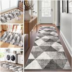 Modern yıkanabilir, kaymaz, mutfak yolluğu, 50 x 250 cm, kısa tüylü uzun halı, koridor, oturma odası, yatak odası, çamaşır odası, giriş yolu için