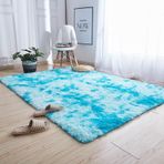 Modern Yumuşak ve Kabarık Uzun Tüylü Alan Halı 130 x 220 cm Temizlemesi Kolay Oturma Odası Yatak Odası Banyo için Harika Haki