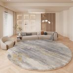 Modern Yuvarlak Bej Halı 80 cm Yumuşak ve Kabarık Yüksek Havlı Halı Oturma Odası Yatak Odası Mutfak Çocuk Odası için Yıkanabilir ve Şık Halı İç ve Dış Mekan Kullanımı için