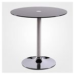 Modern Yuvarlak Cam Üst Kaide Mutfak Yemek Masası 70 cm Siyah Krom Taban Koltukları 2 4 Kahvaltı Bistro Masa Şık Tasarım