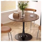 Modern Yuvarlak Yemek Masası 50 cm MDF Üst Küçük Mutfak için İdeal 4 6 Kişilik Yemek Odası veya Oturma Odası için Şık Mobilya