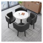 Modern Yuvarlak Yemek Masası Seti Ofis için Sandalyeler ile Resepsiyon Odası Kulüp Kahve Dükkanı Küçük Konferans Salonu Balkon Yatak Odası Cafe Otel Yerden Tasarruf Mobilya