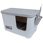 Moderna Beyaz 75.7x45x45 cm Casetta Camelia Kapalı Kedi Tuvaleti