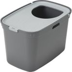 Moderna Top Cat Kapalı Kedi Tuvaleti Koyu Gri Üstten Girişli Ergonomik Yapı ile Kedi Konforu
