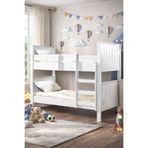 Moderniya Santa 2'li Beyaz Suntalam Yavrulu Ayrılabilir Yüksek Kalite Premium Merdivenli Ranza 90x200