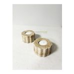 Modestmar Doğal Traverten Mumluk, Mermer Mumluk, Mermer Tealight, Mumluk 2 Adet, Yuvarlak Mermer Şamdan