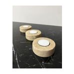 Modestmar Doğal Traverten Mumluk, Mermer Mumluk, Mermer Tealight Mumluk 3 Adet, Yuvarlak Mermer Mumluk