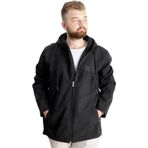 ModeXL 21235 Erkek Softshell Parcalı Kapsonlu Siyah Mont