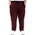 ModeXL Büyük Beden Erkek Eşofman Altı Classic Mürdüm 4 Mevsim Rahat Yapı Lastikli Kemer - 4XL