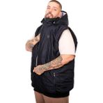 ModeXL Büyük Beden Erkek Kapitone Yelek Lacivert Rugan Uzun Kol Polyester Özellikli - 6XL