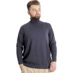 ModeXL Büyük Beden Erkek Kazak Balıkçı Yaka Antrasit Renk Günlük Stil 4XL