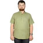 ModeXL Büyük Beden Erkek Kısa Kol Hakim Yaka Gömlek - 3XL