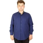 Modexl Büyük Beden Erkek Klasik Cepli Gömlek Likralı 20350 Lacivert 7XL