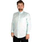ModeXL Büyük Beden Erkek Klasik Cepli Gömlek Likralı 20350 Mint - 3XL - Yeşil