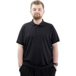 ModeXL Büyük Beden Erkek Tişört Polo Yaka Jakar U24337 Siyah - 6XL