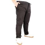 ModeXL Büyük Beden Kargo Jogger Pantolon Siyah Erkek 21912 Model Keten Kumaş Özellikli - 64