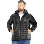 Modexl Büyük Beden Mont Kapitone Kapşonlu 22602 Siyah
