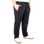 ModeXL Classic 2 İp Siyah Büyük Beden Erkek Eşofman Altı