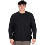 ModeXL Erkek Kazak Bisiklet Yaka Antrasit Renkli Desenli 6XL Büyük Beden Günlük Kullanım