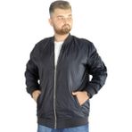 ModeXL Erkek Kolej Mont Lacivert Fermuarlı İnce Polyester 2022 Sonbahar-Kış Modelleri - 4XL