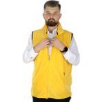 ModeXL Erkek Polar Yelek Dik Yaka Fermuarlı 22549 Sarı - 3XL