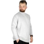 ModeXL Erkek Yarım Balıkçı Kazak Açık Gri Renkli Desenli 2023 Sonbahar Kış - 7XL