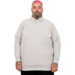 ModeXL Mode Büyük Beden Erkek Polo Kazak Gri Casual Düz Tasarım - 7XL