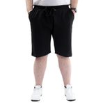 ModeXL Mode XL Büyük Beden Erkek Cepli Şort WAFFLE 23498 Siyah
