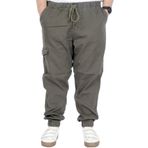 ModeXL Mode Xl Büyük Beden Erkek Gabardin Kargo Jogger Pantolon Doğa Haki 21927