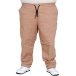 ModeXL Mode XL Büyük Beden Erkek Keten Jogger Pantolon Milano 21913 CAPPUCINO