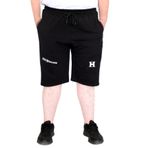 ModeXL Mode XL Büyük Beden Erkek Şort 2 İplik Parçalı U25504 Siyah