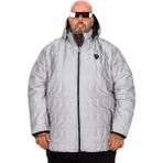 ModeXL Mode Xl Erkek Büyük Beden Mont Kapşonlu U25704 - Gri - 6XL