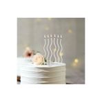 MODGER 6 Adet Beyaz Renkli Spiral Kıvrımlı Beyaz Pasta Mumu Parlak Beyaz Doğum Günü Pasta Mumu