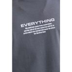 Modi Green Baskılı Unisex Günlük Stil Melanj Gri Eskitme Vintage Oversize Tişört