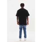 Modi Green Baskılı Unisex Günlük Stil Vintage Efekt Siyah Pamuklu Oversize Tişört