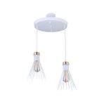 Modi Lighting 2’li Çalı Beyaz Yuvarlak Sarkıt Avize - Renkli