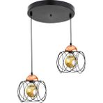 Modi Lighting 2'li Modern Siyah Bakır Sarkit Avize MOD-AV-4410-2BSY - Renkli
