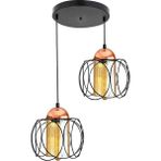 Modi Lighting 2'li Modern Siyah Bakır Sarkit Avize MOD-AV-4411-2BSY - Renkli