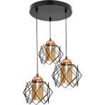 Modi Lighting 3'lü Modern Siyah Bakır Sarkit Avize MOD-AV-4409-3BSY - Renkli