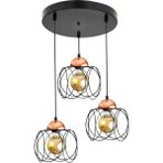 Modi Lighting 3'lü Modern Siyah Bakır Sarkit Avize Mod AV-4410-3BSY - Renkli