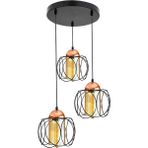 Modi Lighting 3'lü Modern Siyah Bakır Sarkit Avize Mod AV-4411-3BSY - Renkli