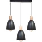 Modi Lighting 3'lü Sıralı Bakır Siyah Avize MOD-AV-4430-3AS - Renkli