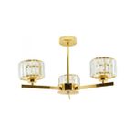 Modi Lighting 3’lü Venus Gold Kristal Taşlı Modern Avize - Renkli