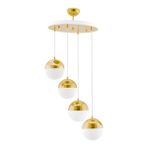 Modi Lighting 4’lü Küre Yuvarlak Gold Sarkıt Avize - Renkli