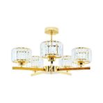 Modi Lighting 5’li Venus Gold Kristal Taşlı Modern Avize - Renkli